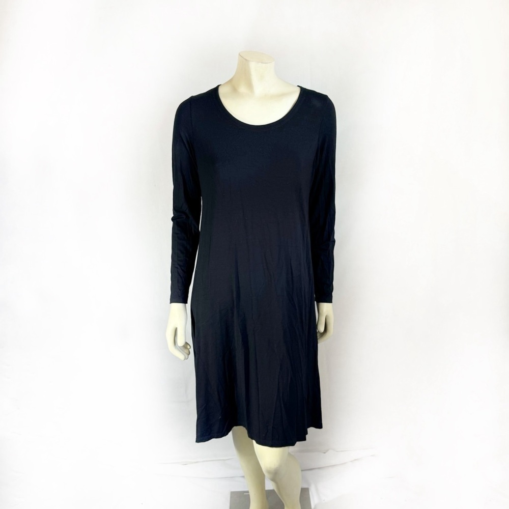 Eileen Fisher Stretch Jersey Black Dreas Size Medium